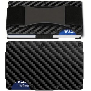 D7 Black Carbon Fiber Reflective RFID Blocking Wallet Strap 10
