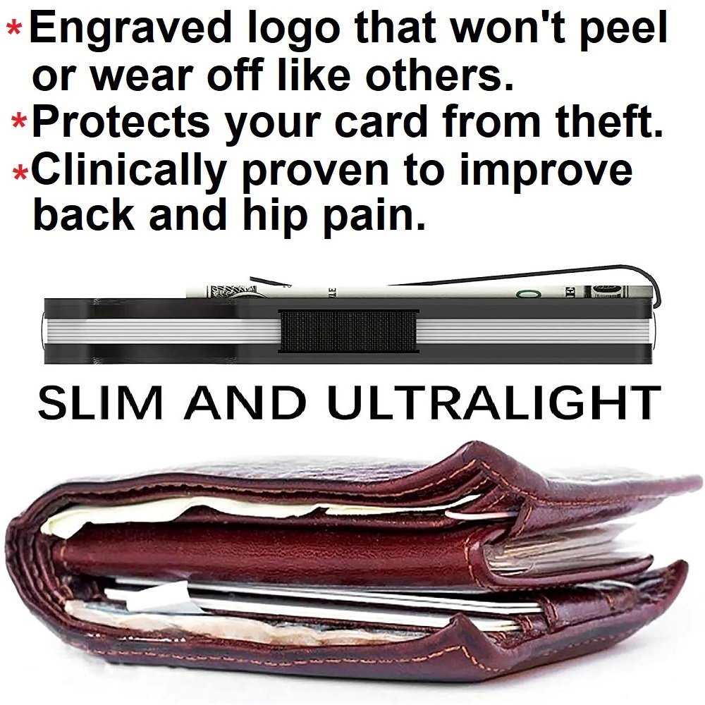 D7 Black RFID Blocking Wallet Clip 9