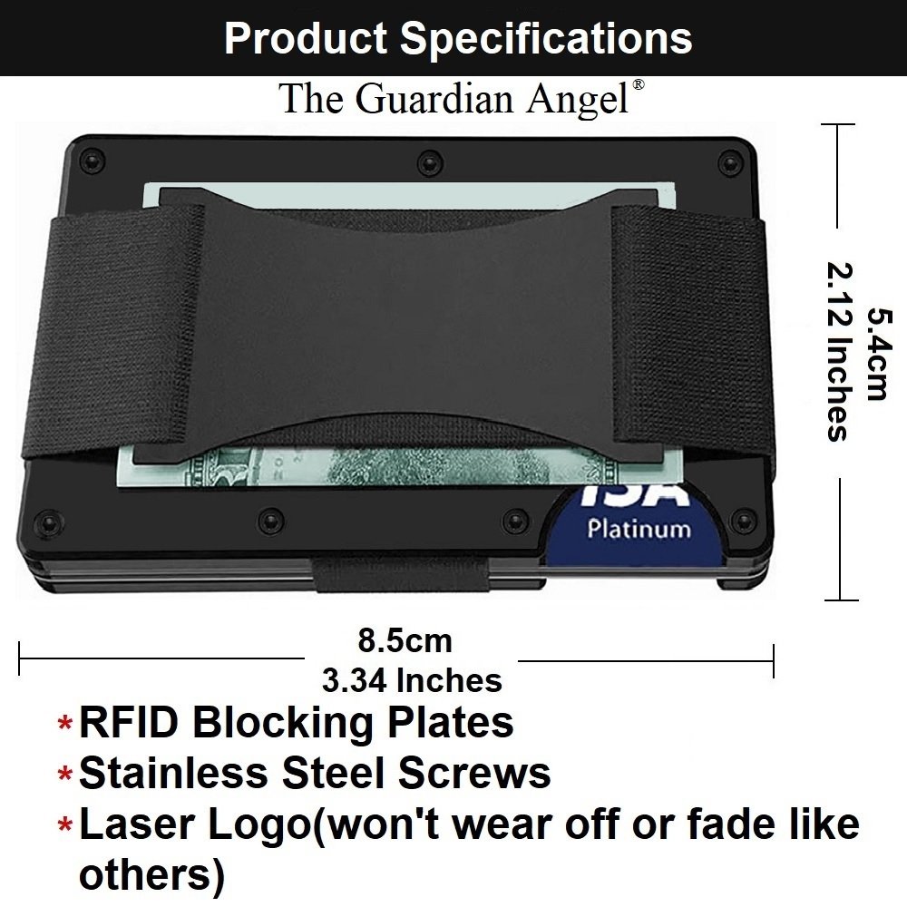 D7 Black RFID Blocking Wallet Strap 4