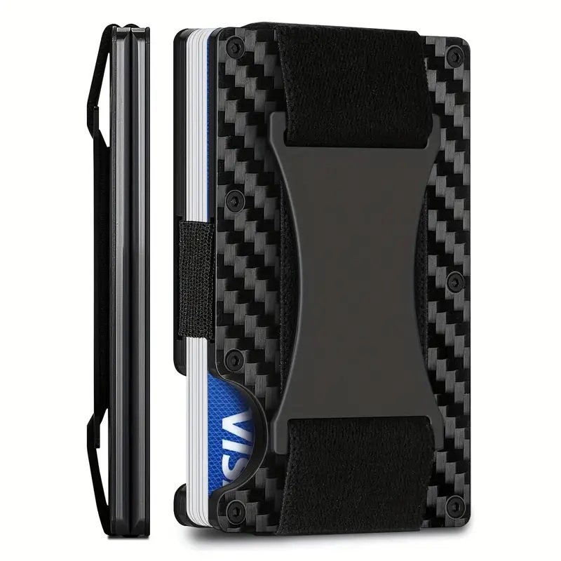 D7 Carbon Fiber Black RFID Blocking Wallet Clip 20