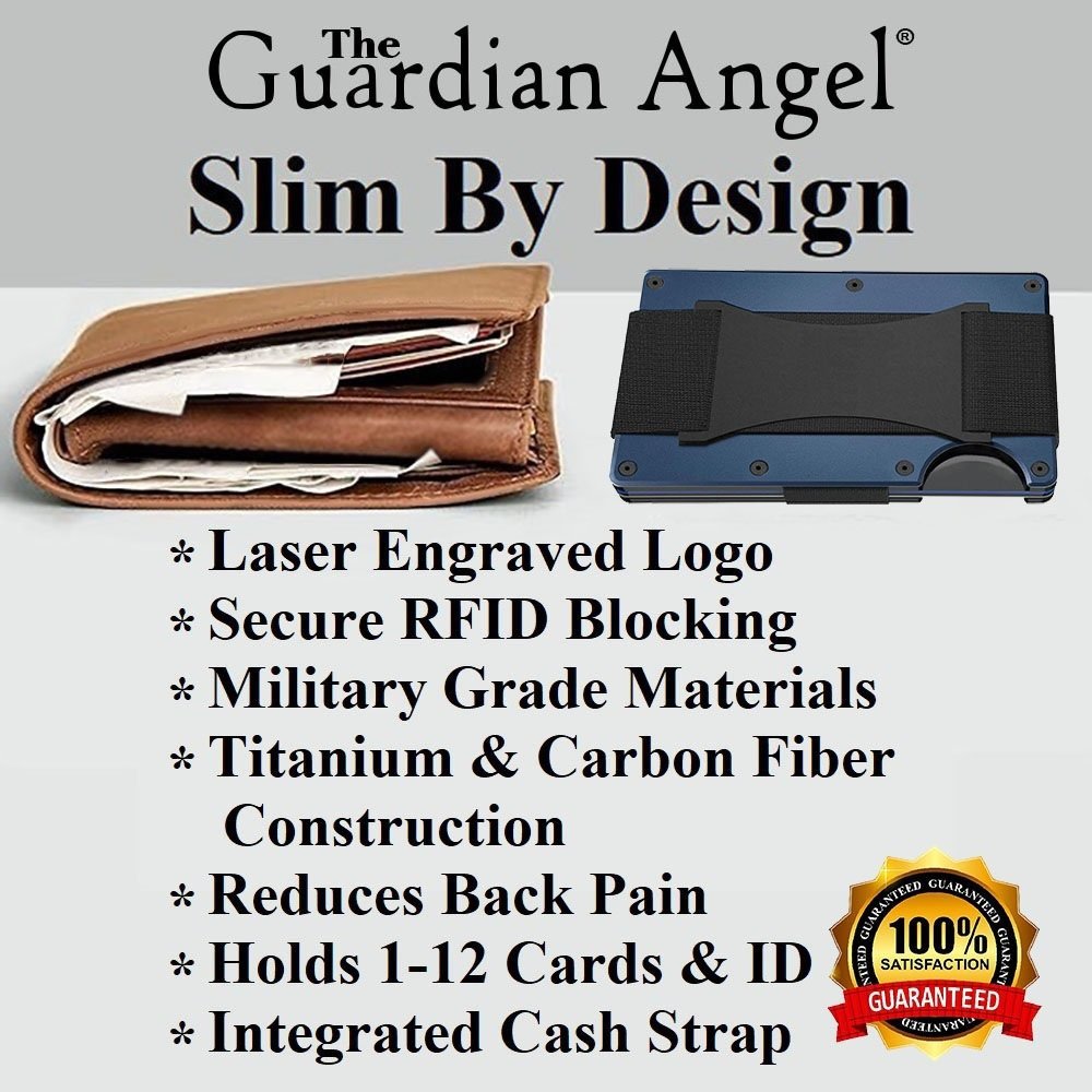 D7 Dark Blue RFID Blocking Wallet Strap 1