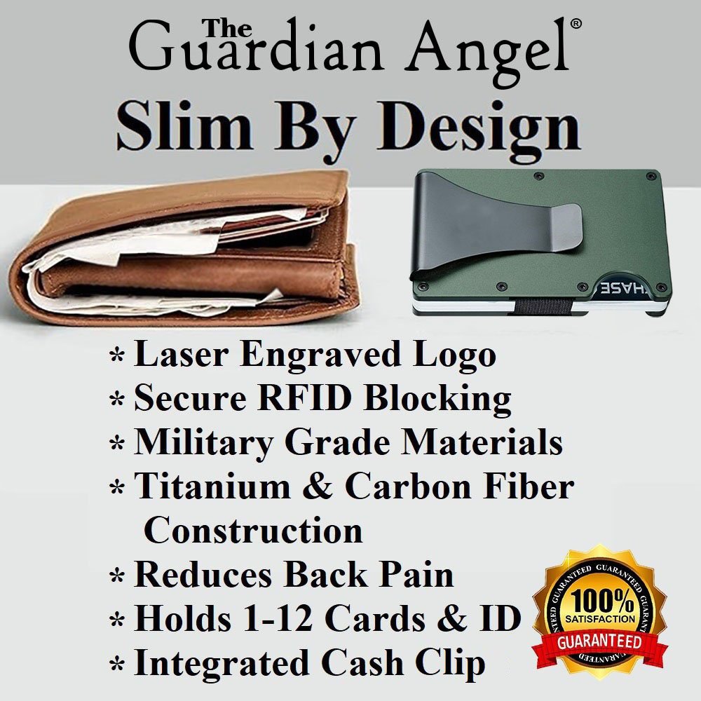 D7 Green RFID Blocking Wallet Clip 2