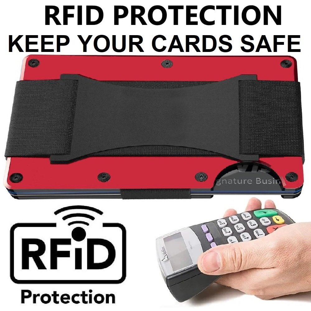 D7 Red RFID Blocking Wallet Strap 6