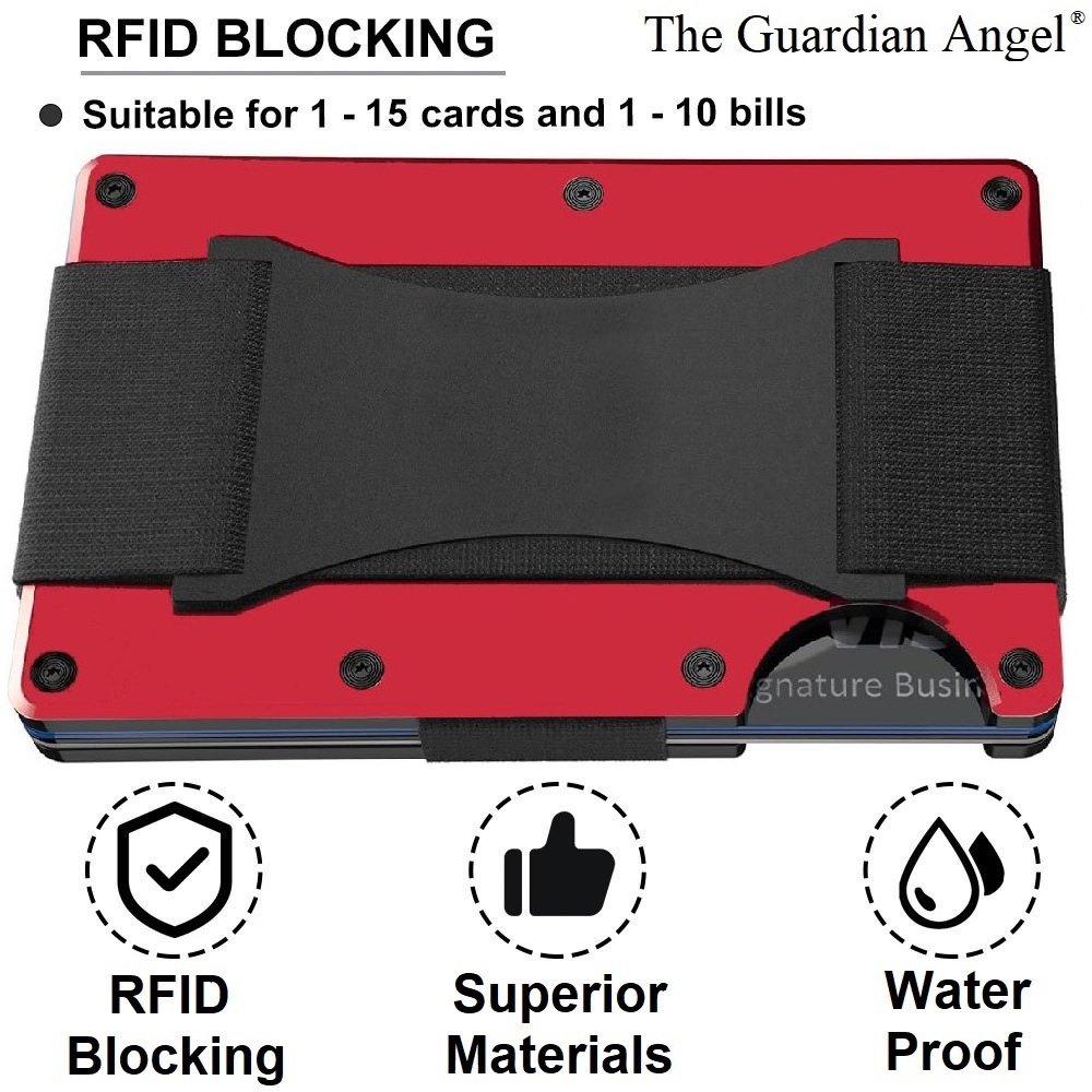 D7 Red RFID Blocking Wallet Strap 7